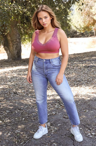 Trendy Lace Trim Bralette for Plus Sizes - Get Yours! 🛍️